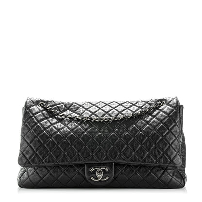 Chanel Calfskin Quilted XXL Travel Flap Bag Black 1 of 7