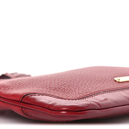 Burberry Signature Grain Calfskin Tassel Peyton Crossbody Clutch Bag Red 16 of 29