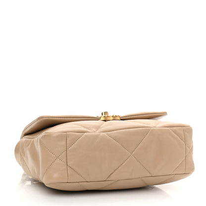 Chanel Lambskin Quilted Medium Chanel 19 Flap Dark Beige 4 of 10