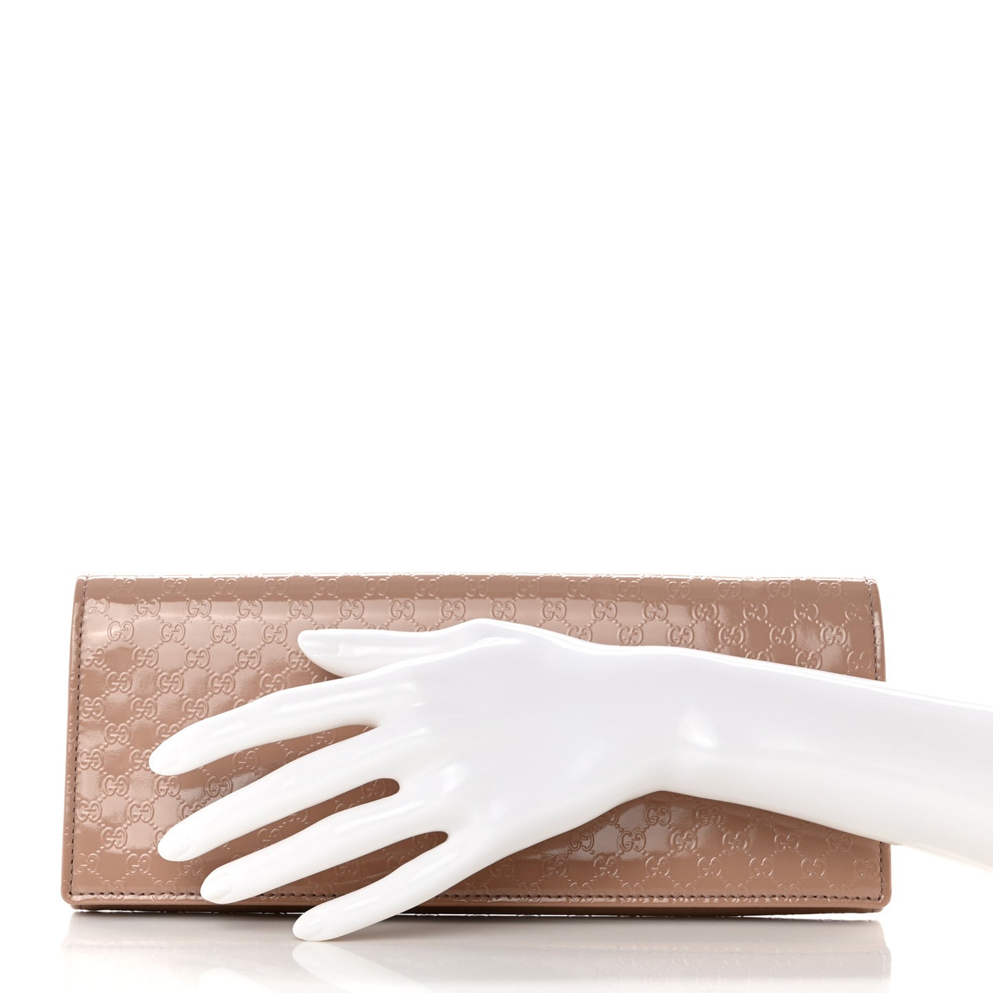 Patent Microguccissima Small Broadway Clutch Dark Cipria