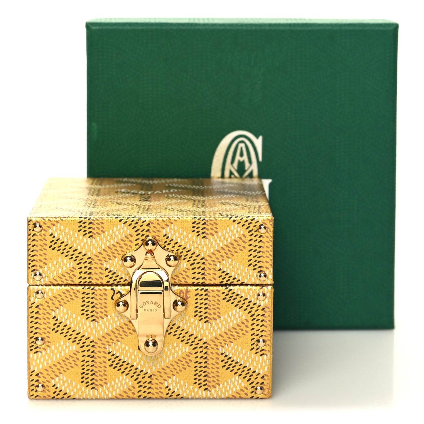 Goyardine Precious Metals Regence Mini Trunk Gold