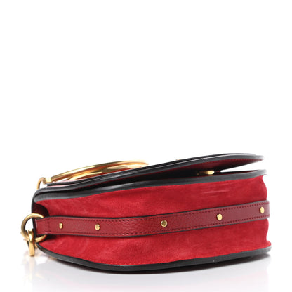 Chloe Calfskin Suede Small Nile Bracelet Bag Intense Red 4 of 13