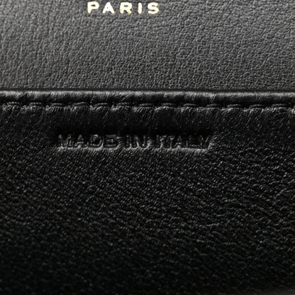 Saint Laurent Calfskin Python Embossed Monogram Uptown Chain Wallet Black 6 of 12