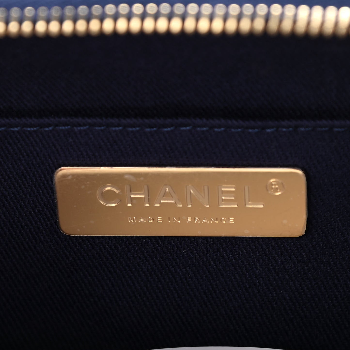 Caviar Quilted Waist Bag Navy Blue