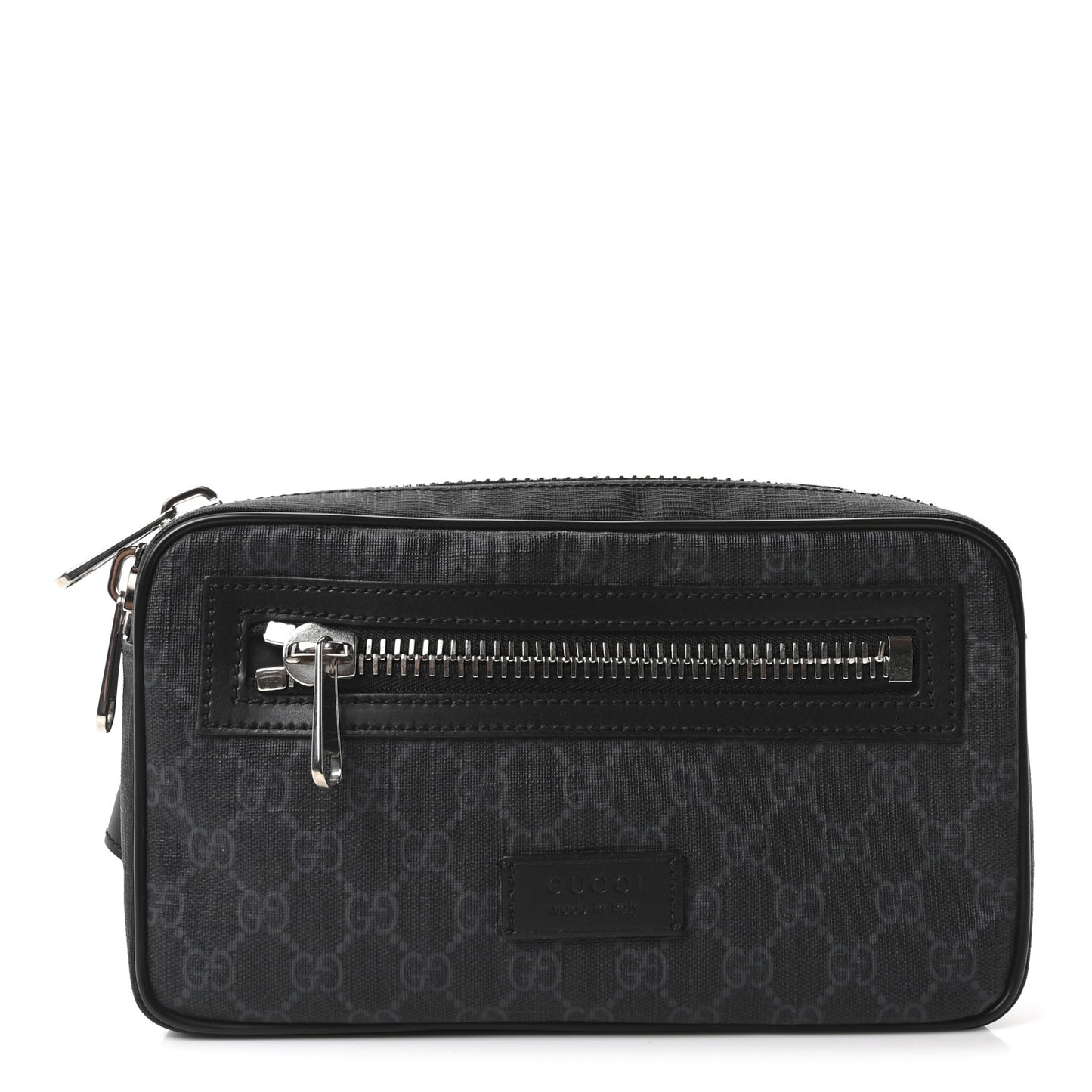 Soft GG Supreme Monogram Web Belt Bag Black Grey