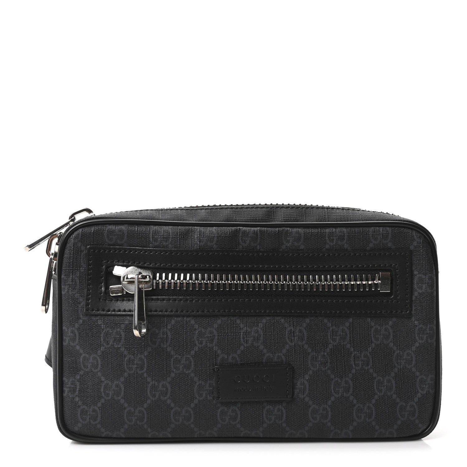 Gucci Soft GG Supreme Monogram Web Belt Bag Black Grey 1 of 9
