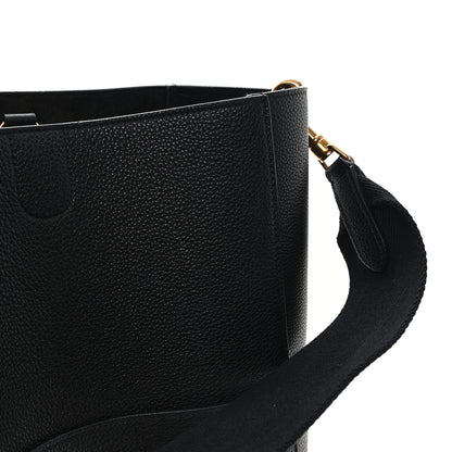 Celine Soft Grained Calfskin Sangle Bucket Bag Black 9 of 9
