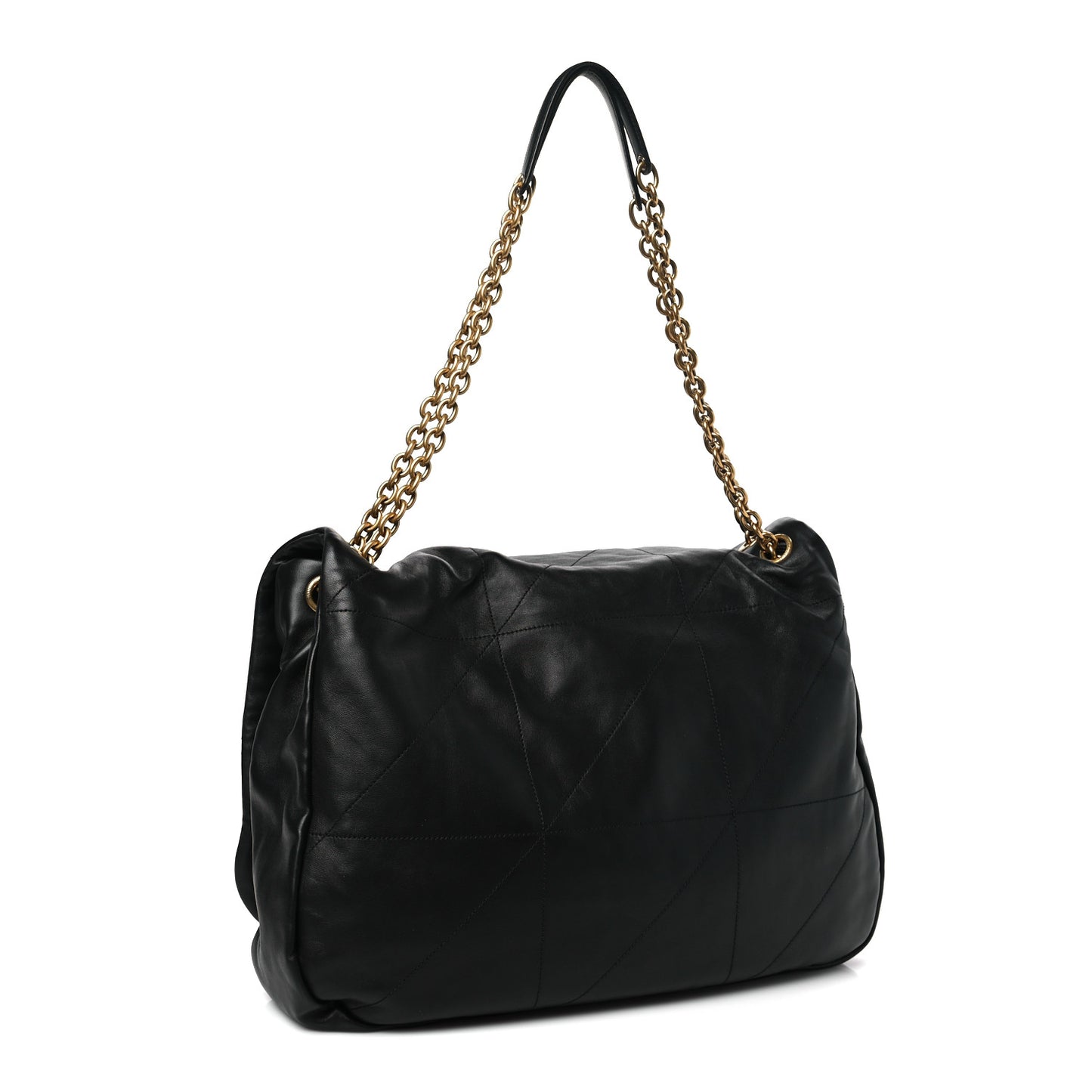 Lambskin Matelasse Monogram Large Jamie 4.3 Black