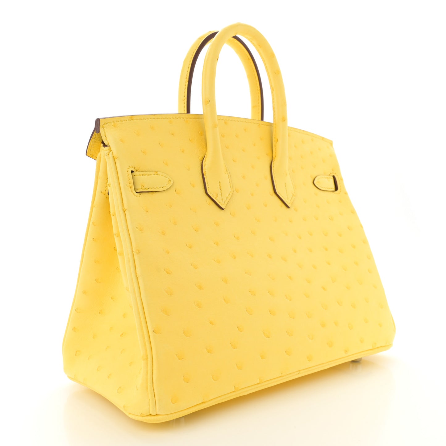 Ostrich Birkin 25 Jaune Citron