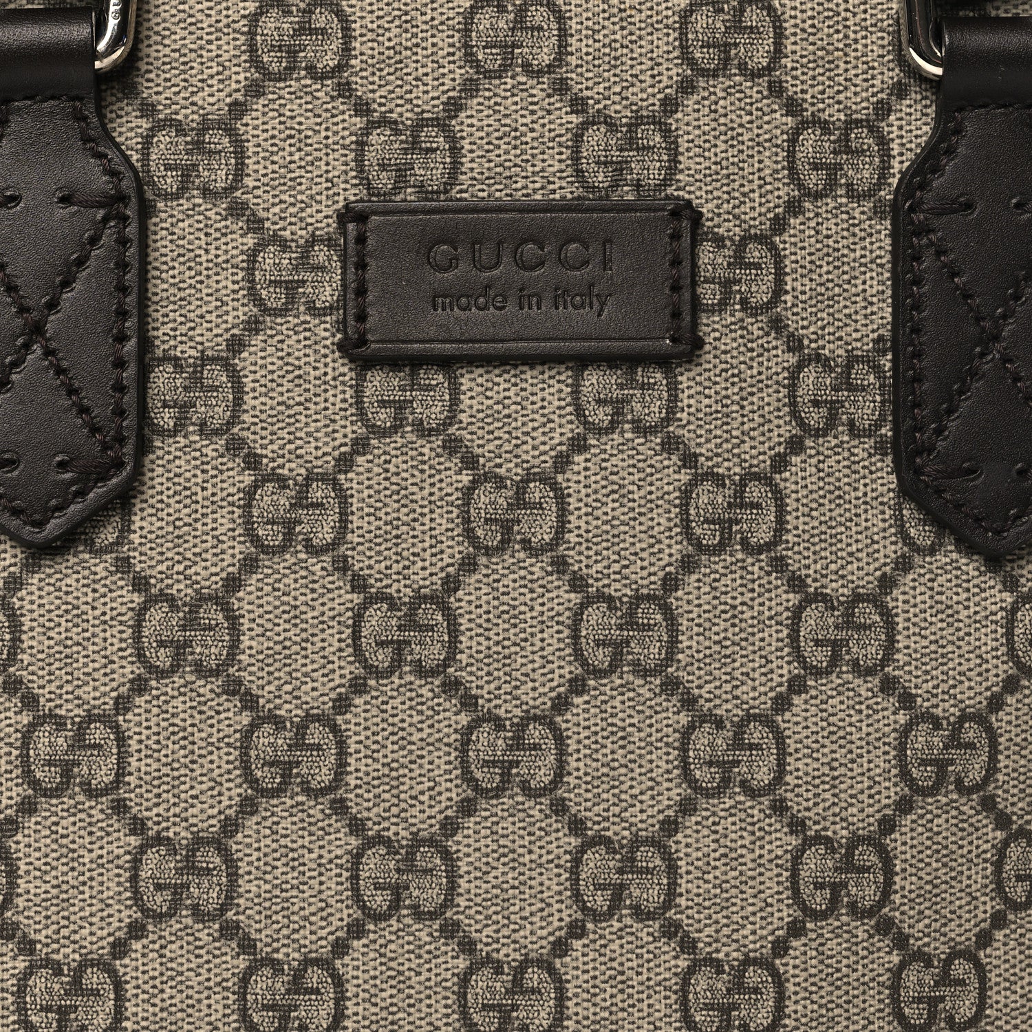 Gucci GG Supreme Monogram Small Zippered Tote Dark Brown 8 of 10