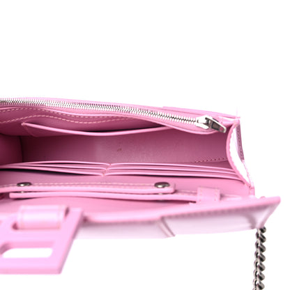 Balenciaga Shiny Box Calfskin Tonal B Hourglass Chain Bag Candy Pink 5 of 13