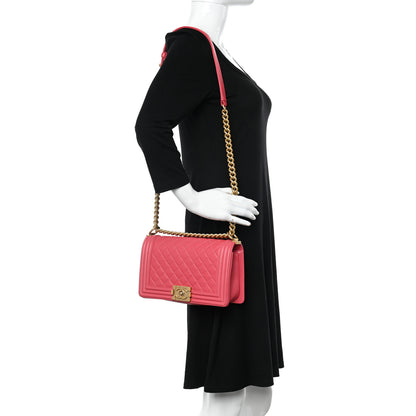 Chanel Calfskin Quilted Medium Boy Flap Pink 2 of 11