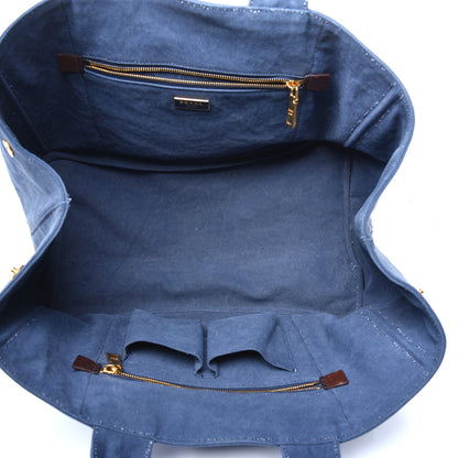 Prada Canvas Canapa Logo Tote Blue 5 of 9