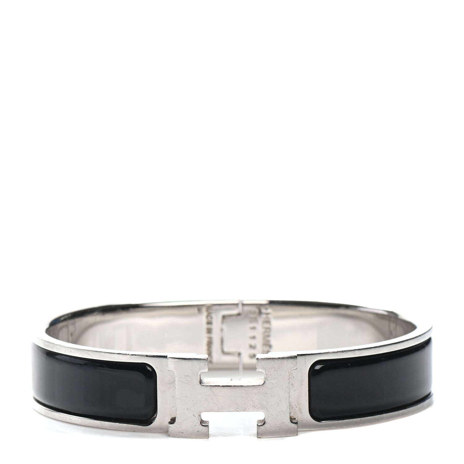 Hermes Enamel Narrow Clic Clac H Bracelet PM Black 1 of 4