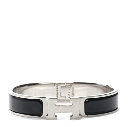 Hermes Enamel Narrow Clic Clac H Bracelet PM Black 1 of 4