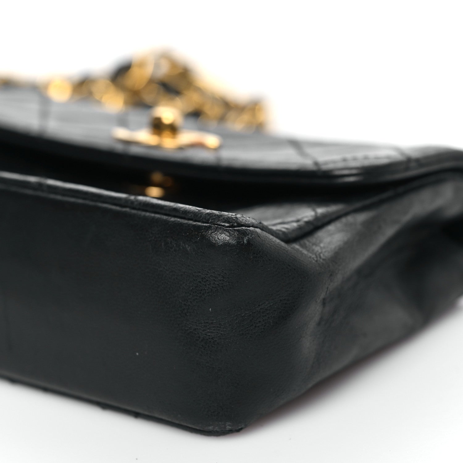 Chanel Lambskin Quilted Micro Mini Flap Bag Black 9 of 9