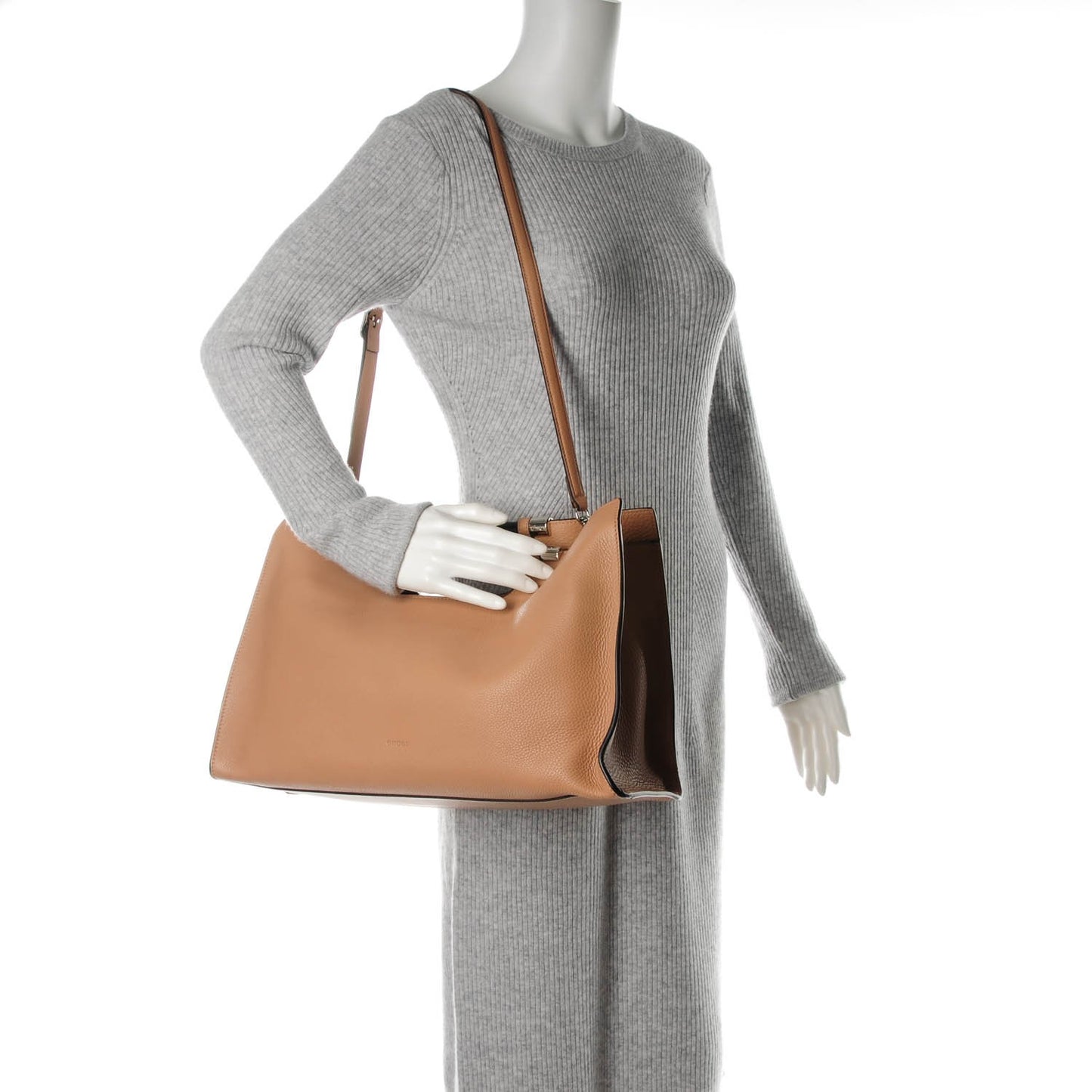 Calfskin Medium Bamboo Daily Shopper Camelia
