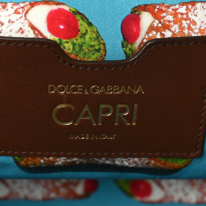 Dolce & Gabbana Canvas Printed Iguana Capri Tote Naturale Rosa 6 of 8