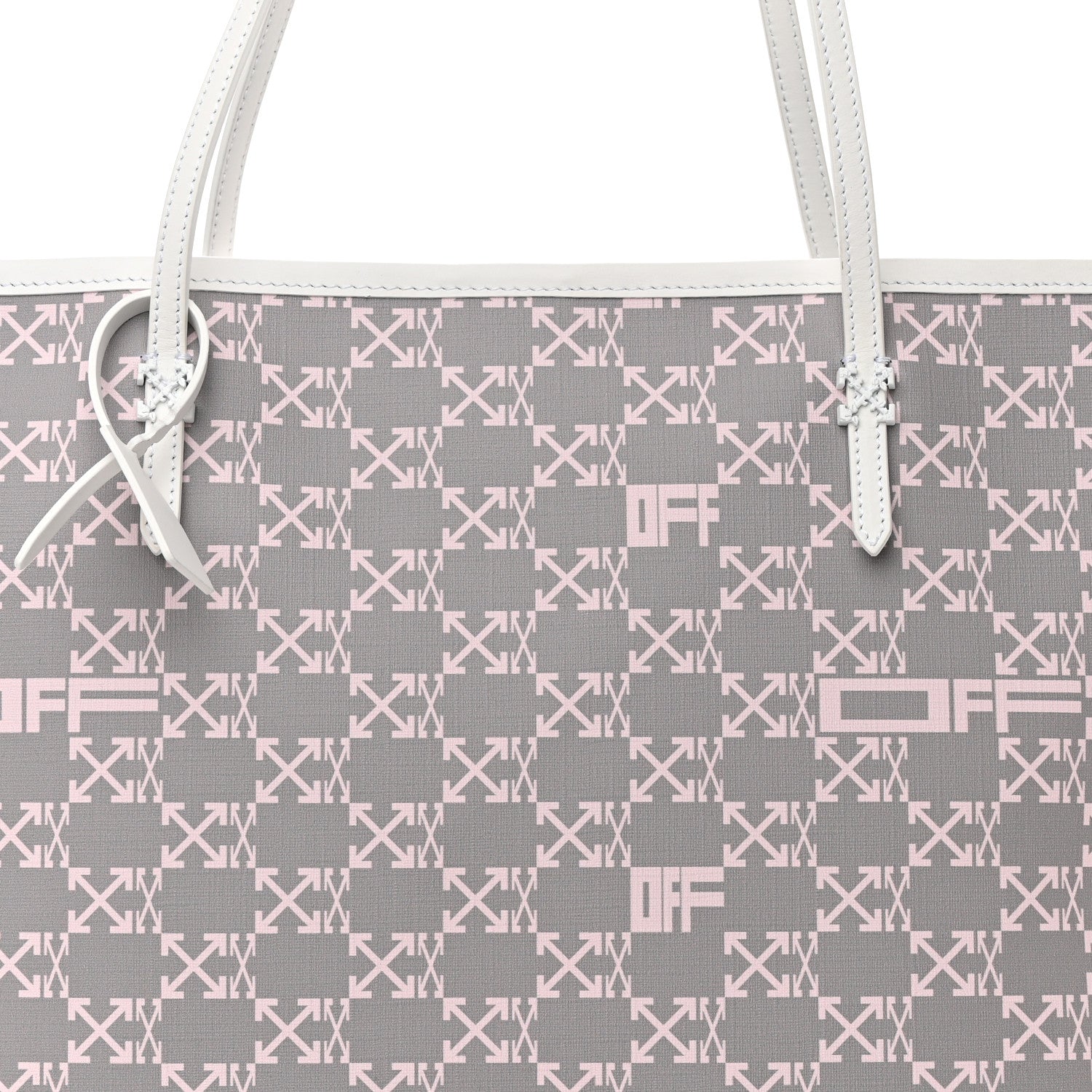 Off-White Coated Canvas Arrow Print Day Off Tote Bag White 9 of 14