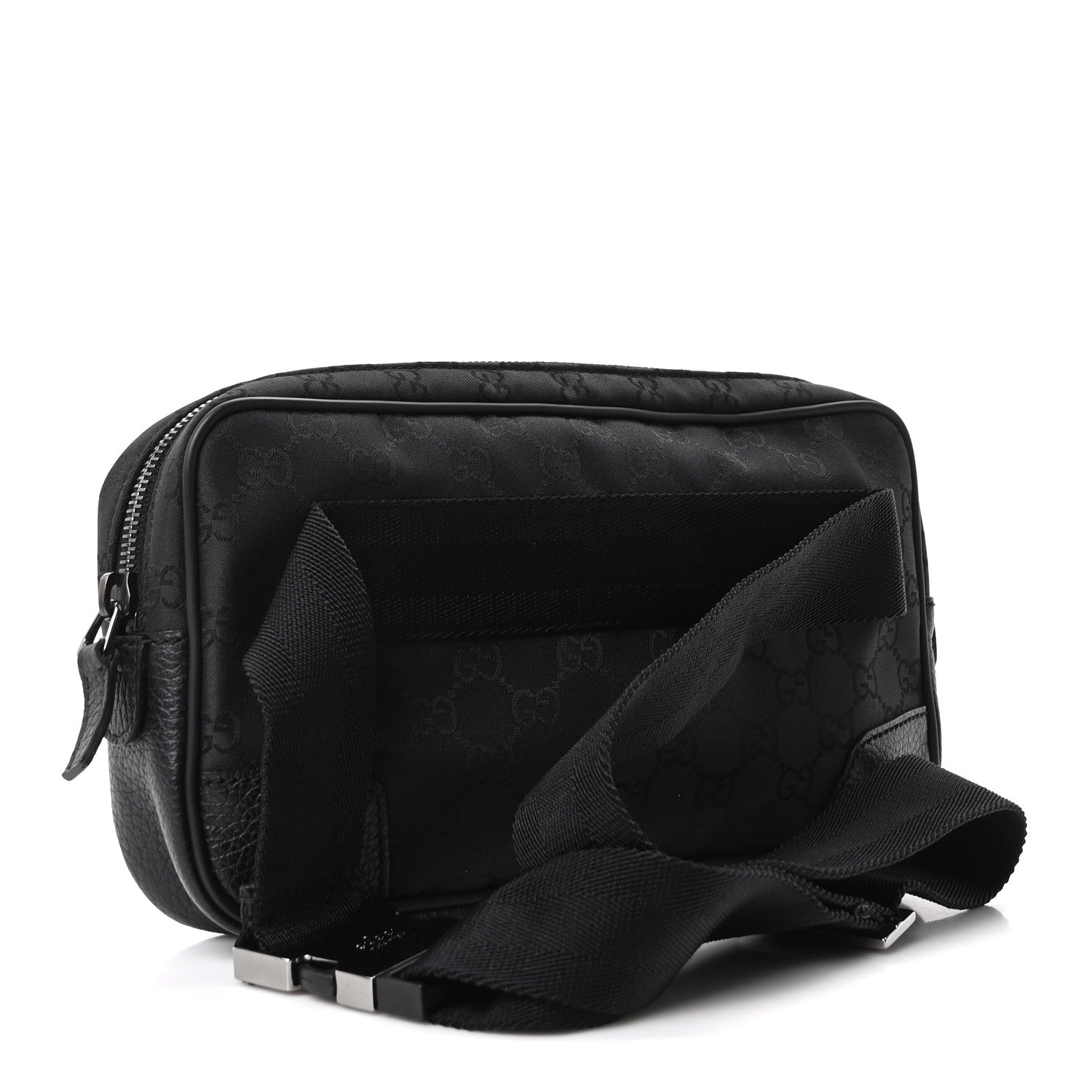 Gucci Nylon Monogram Belt Bag Black 2 of 9