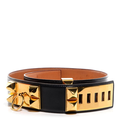 Hermes Box Collier De Chien CDC Belt 75 Noir 1 of 8