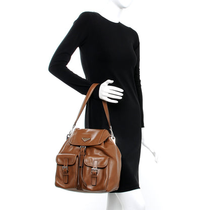 Prada Soft Calf Shoulder Bag Cannella 2 of 8