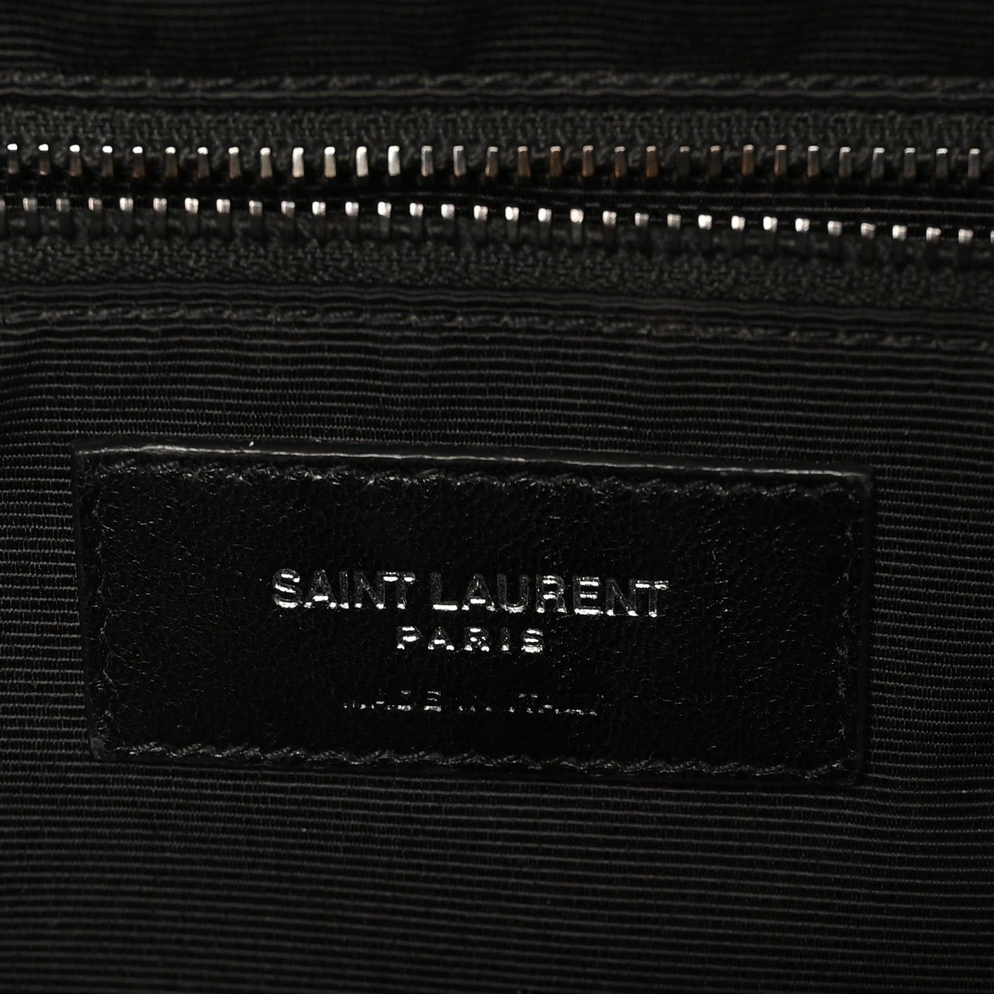 Grain De Poudre Textured Mixed Matelasse Large Triquilt Monogram Monochrome Satchel Black