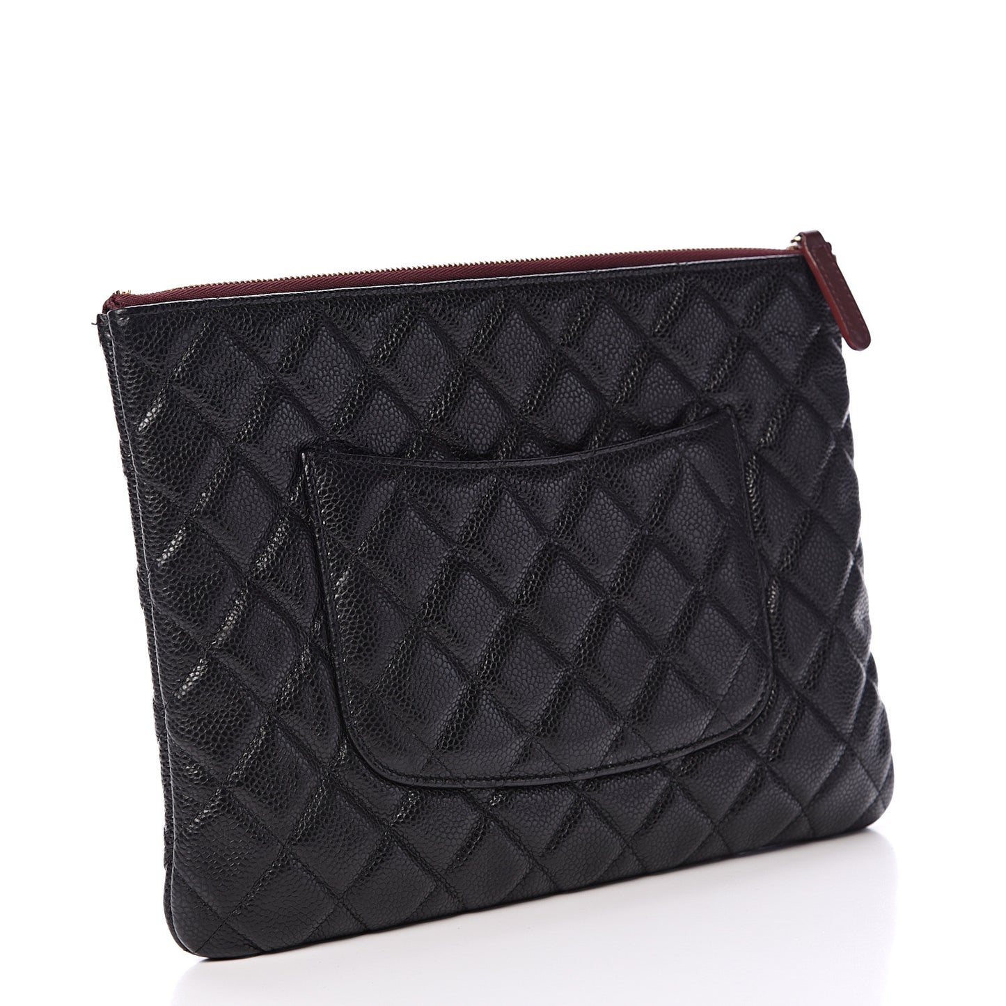 Caviar Quilted Medium Cosmetic Case Black