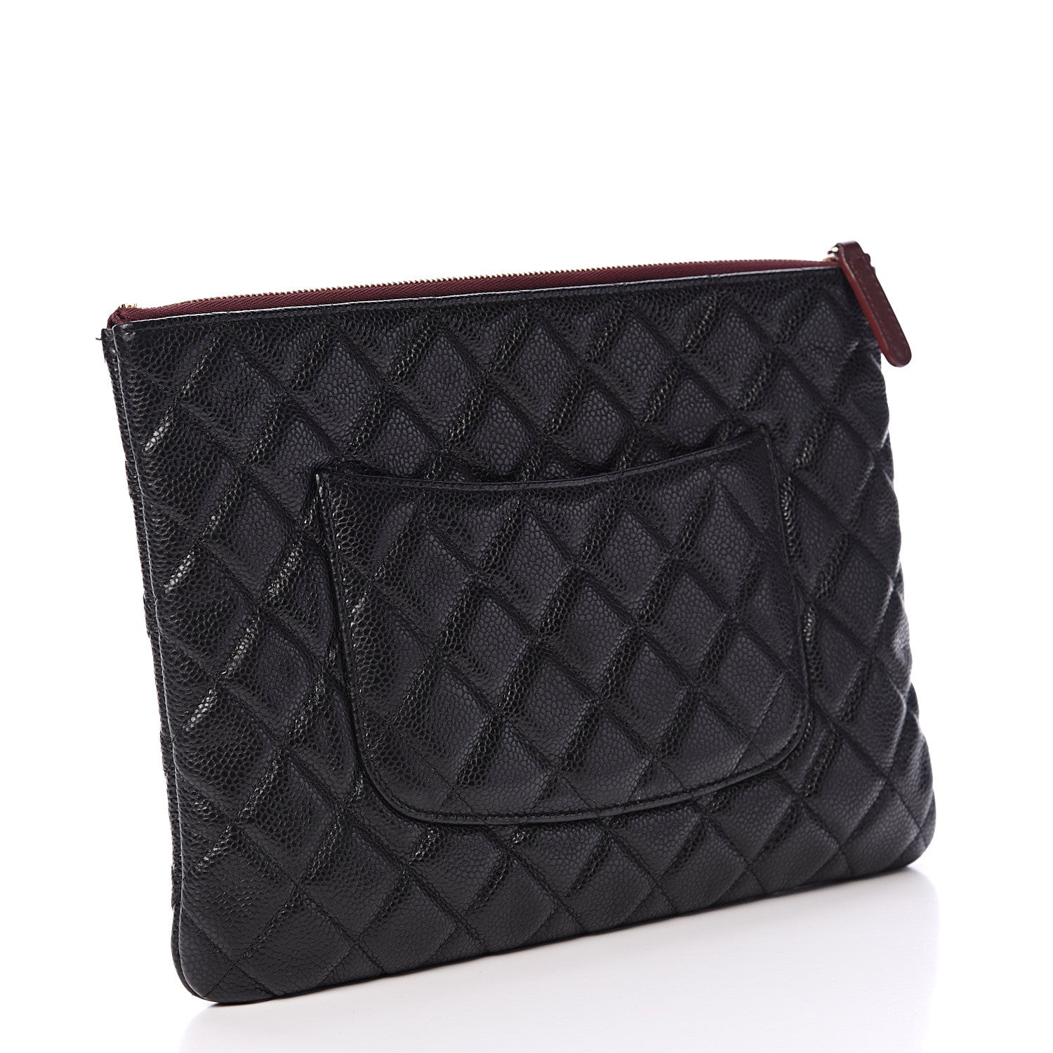 Chanel Caviar Quilted Medium Cosmetic Case Black 2 of 8