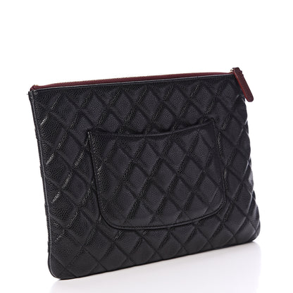 Chanel Caviar Quilted Medium Cosmetic Case Black 2 of 8