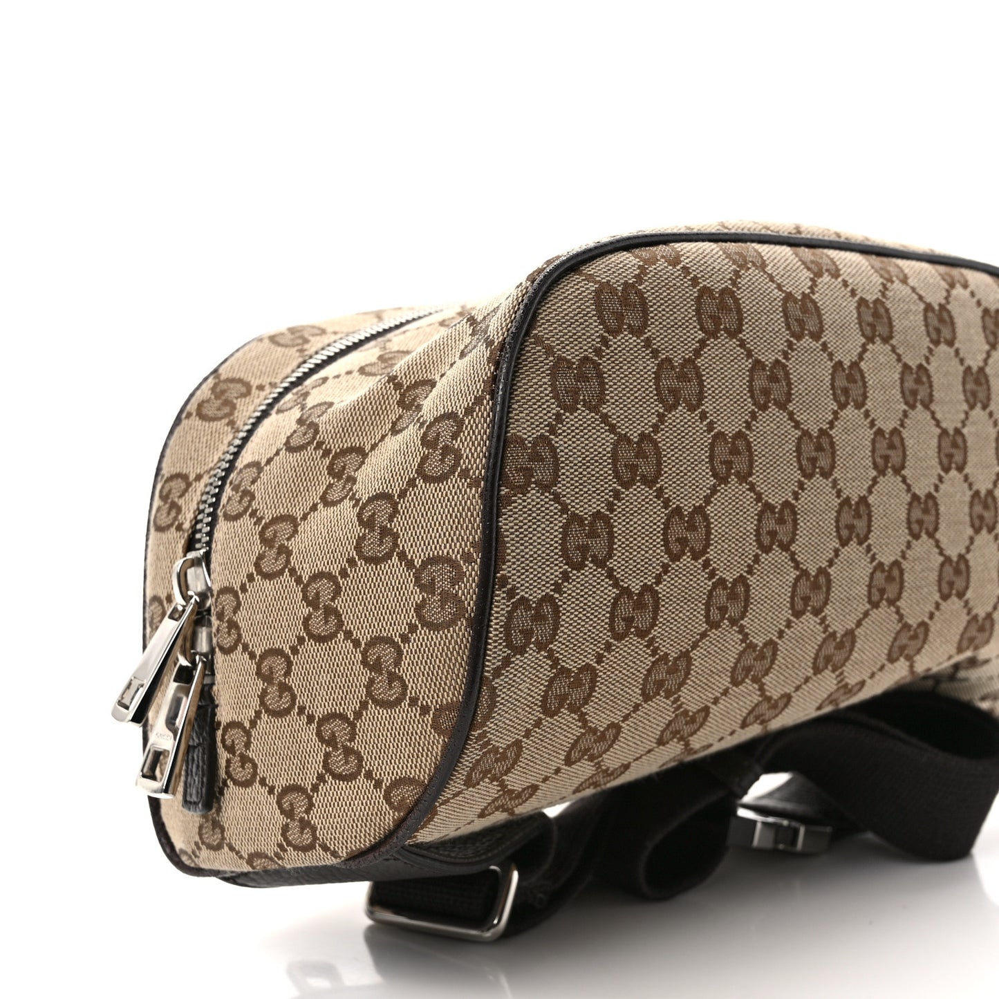 Monogram Dollar Calfskin Waist Pouch Beige Ebony Testa di Moro Marrone Scuro