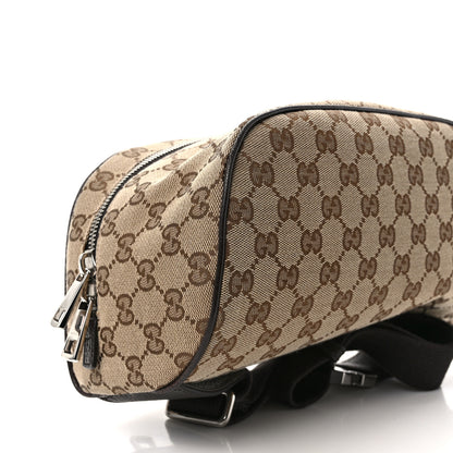 Gucci Monogram Dollar Calfskin Waist Pouch Beige Ebony Testa di Moro Marrone Scuro 8 of 9