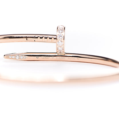 Cartier 18K Pink Gold Diamond Juste Un Clou Bracelet 17 3 of 3