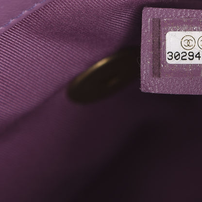 Chanel Goatskin Quilted Medium 19 Flap Violet Purple 6 of 9