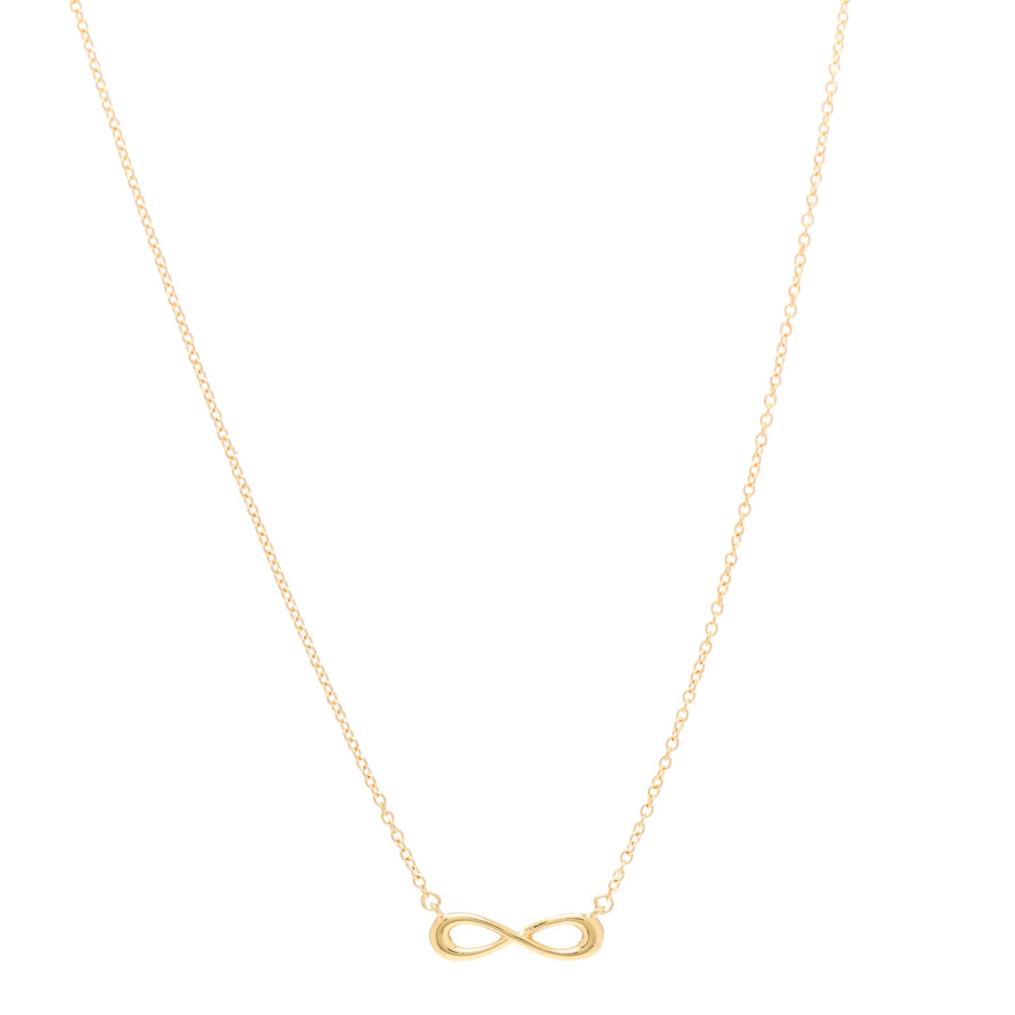 18K Yellow Gold Infinity Pendant Necklace