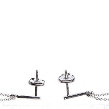 Tiffany Platinum Diamond Voile Drop Earrings 6 of 9