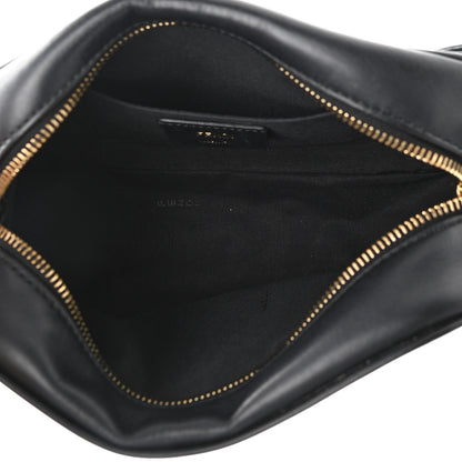Fendi Glazed Fabric Vitello Century FF 1974 Stamp Patch Camera Case Mogano Panna Black 5 of 10