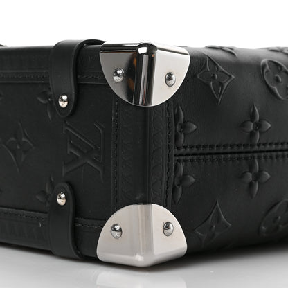 Louis Vuitton Calfskin Debossed Monogram Side Trunk Black 7 of 8