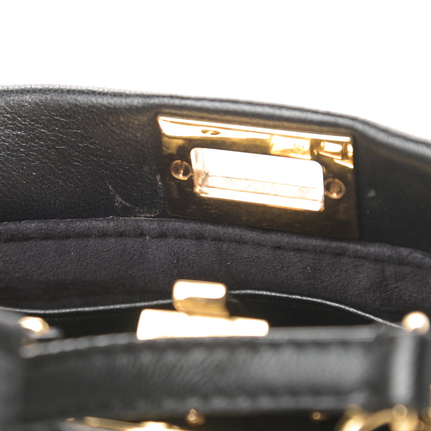 Fendi Nappa Micro Peekaboo Iconic Satchel Black 14 of 14