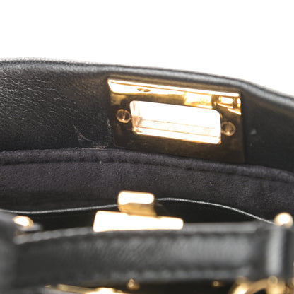 Fendi Nappa Micro Peekaboo Iconic Satchel Black 14 of 14