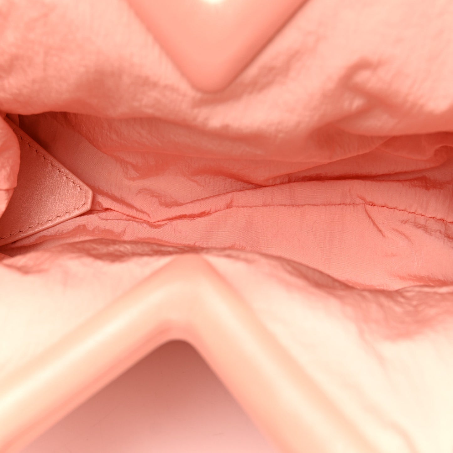 Lambskin Knit Small The Point Triangle Bag Peachy