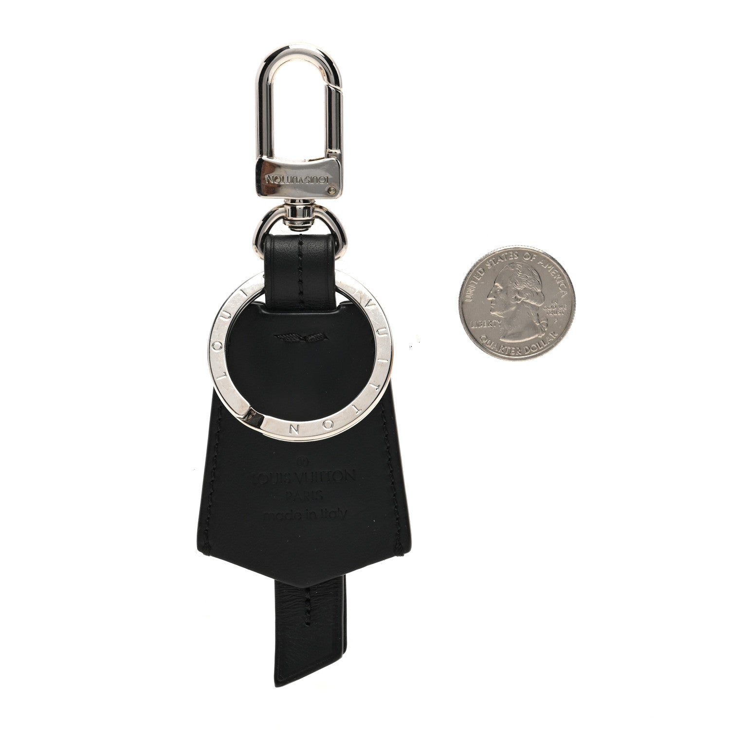Louis Vuitton Calfskin Clochette Bag Charm Key Holder Black 2 of 4