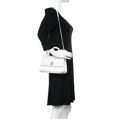 Chanel Caviar Quilted Mini Coco Handle Flap White 2 of 11