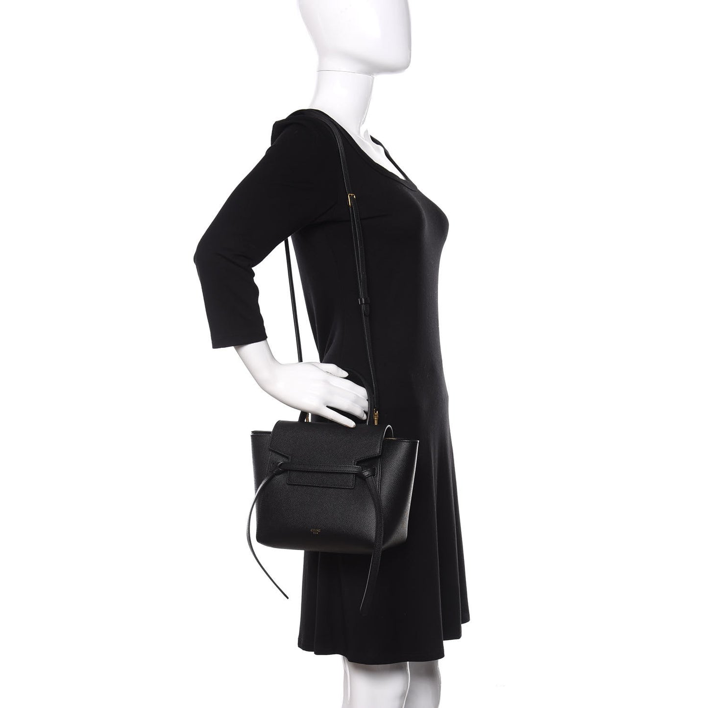 Grained Calfskin Nano Belt Bag Black