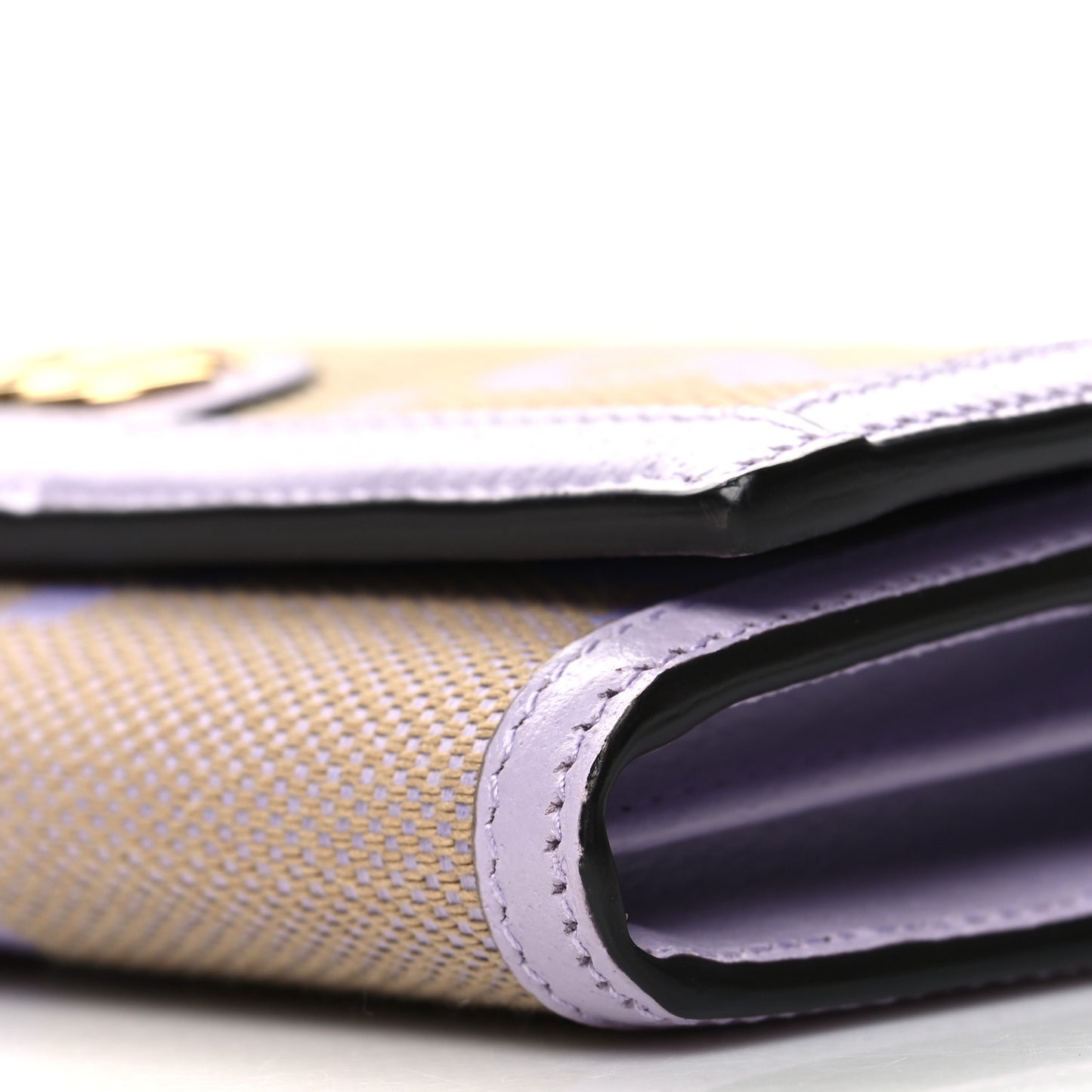 Monogram Jumbo GG Textured Dollar Calfskin Ophidia Continental Wallet On Chain Beige Lapis