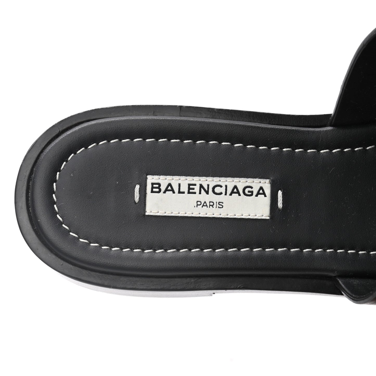 Calfskin Lock-Front Sandals 37.5 Black