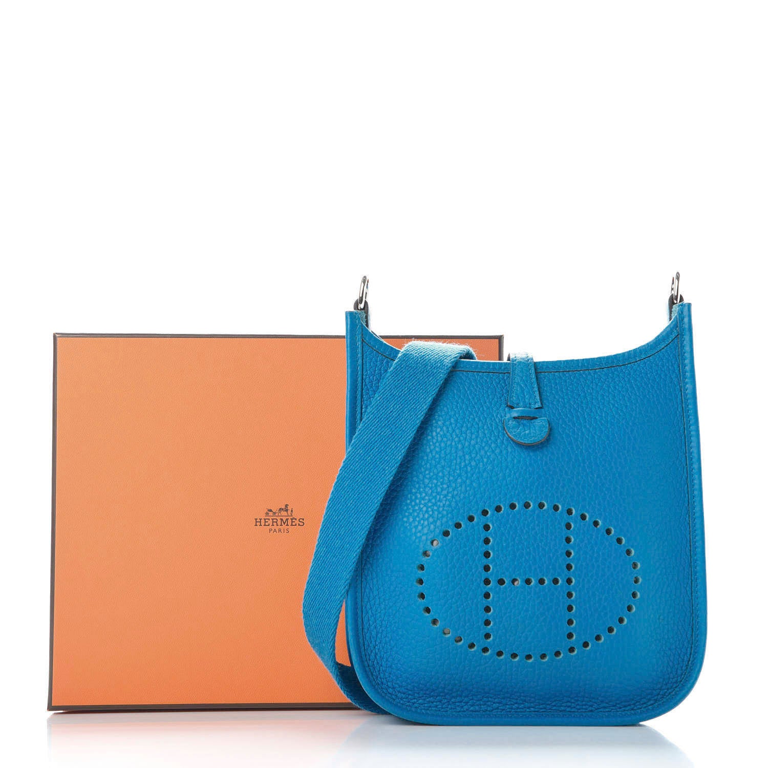 Hermes Taurillon Clemence Amazone Evelyne TPM Bleu Hydra 9 of 9