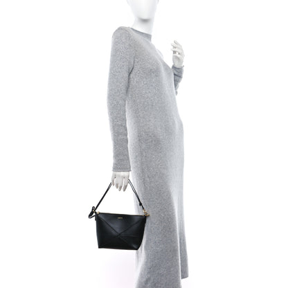 Loewe Shiny Calfskin Puzzle Fold Pouch Black 3 of 8