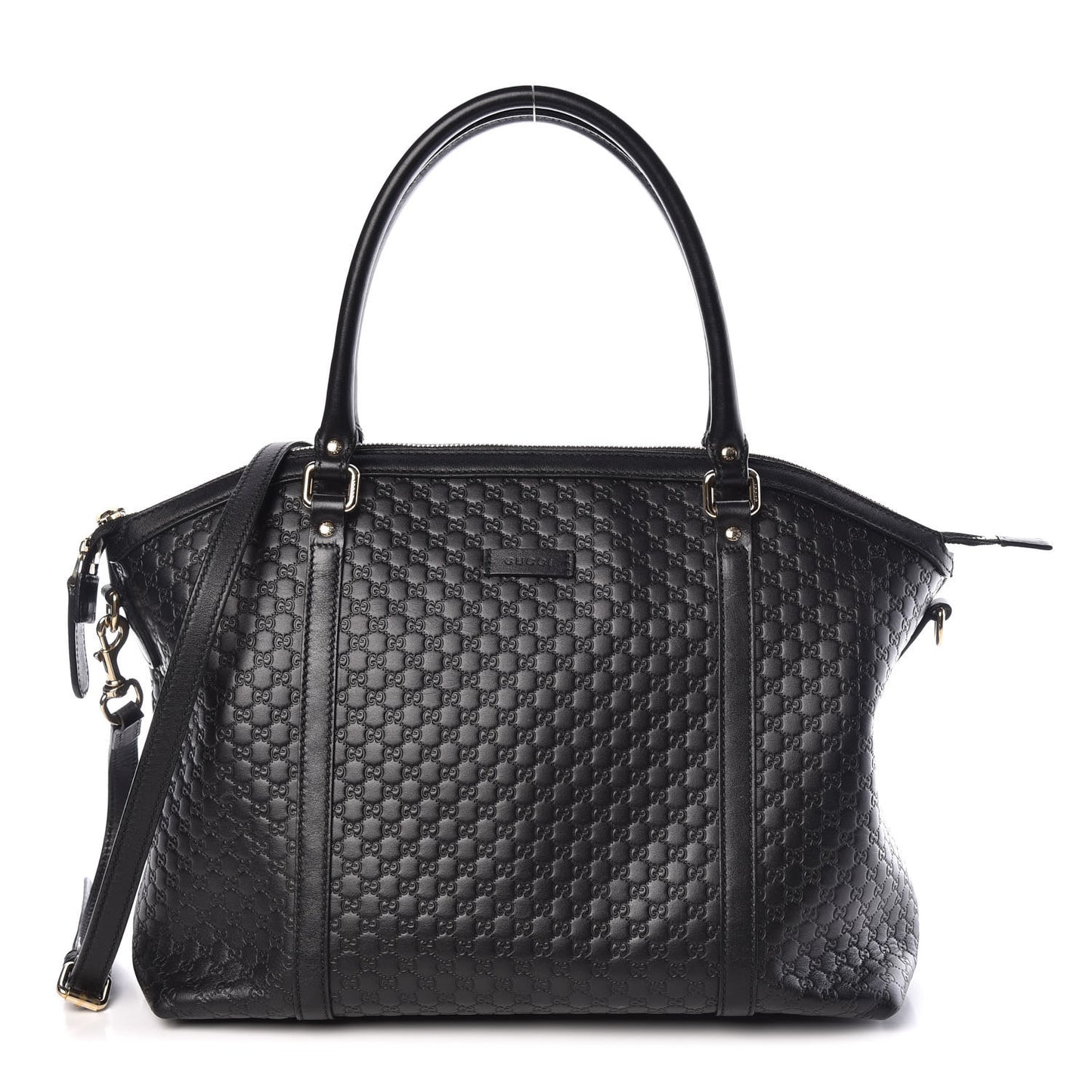 Soft Microguccissima Dome Satchel Black
