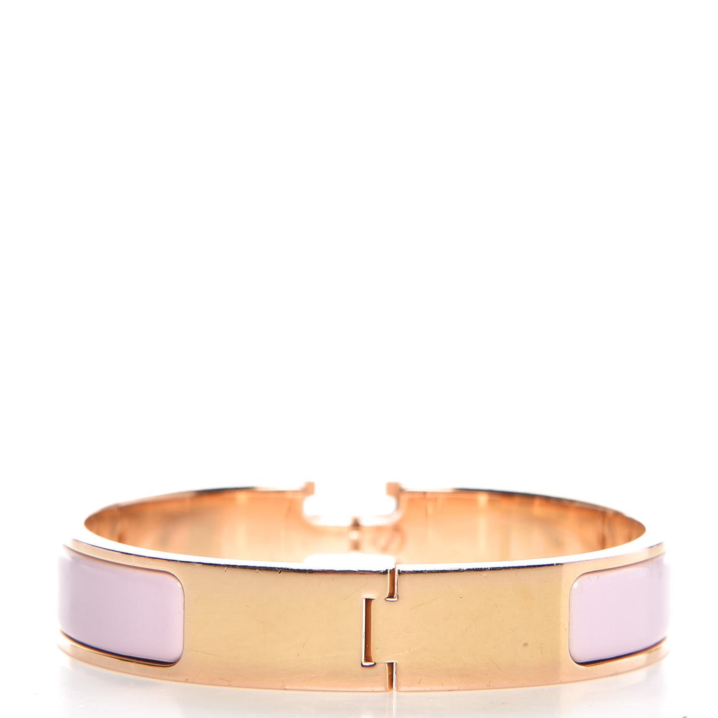 Enamel Narrow Clic Clac H Bracelet PM Rose Dragee